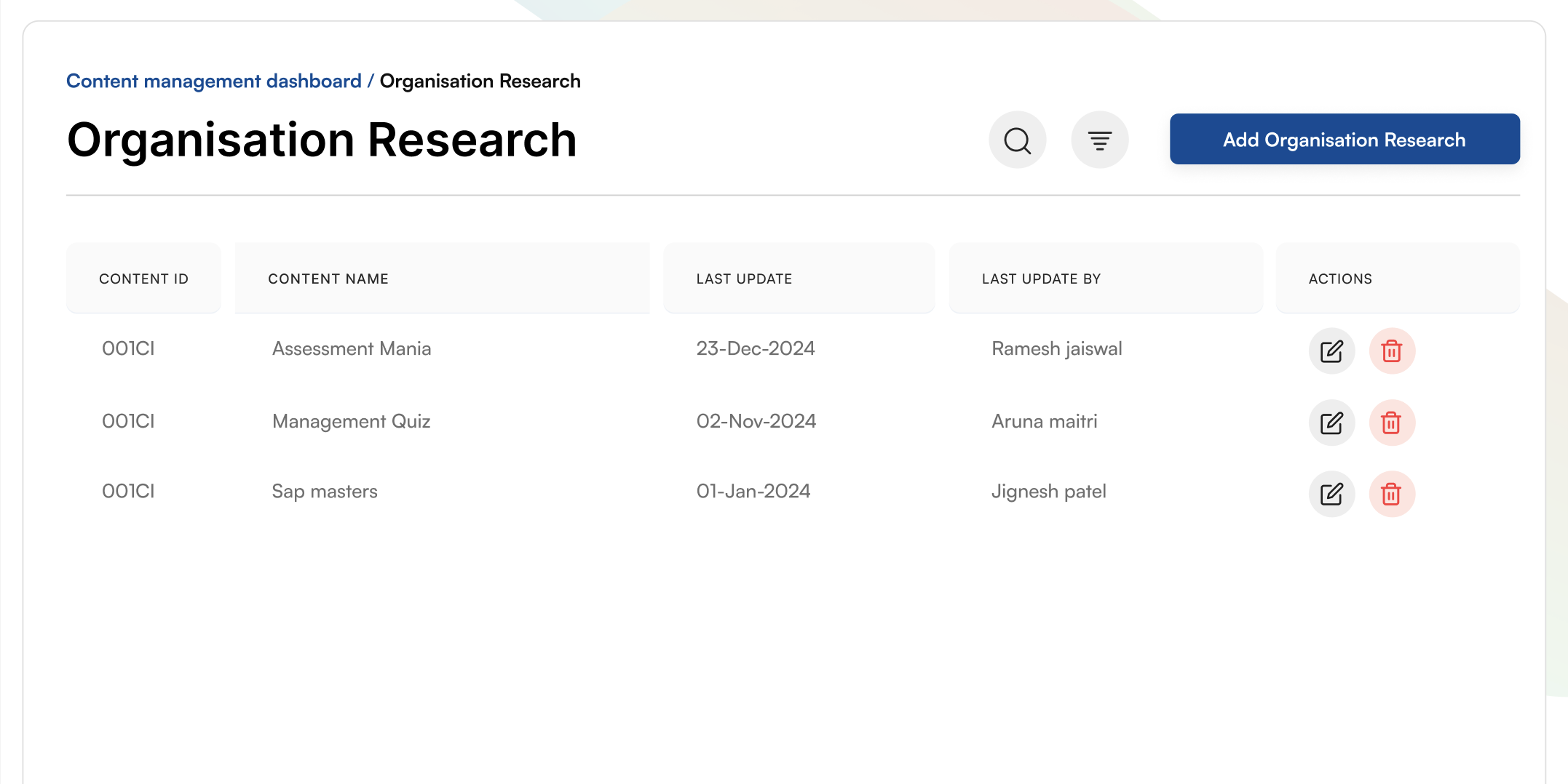 Organisation Research